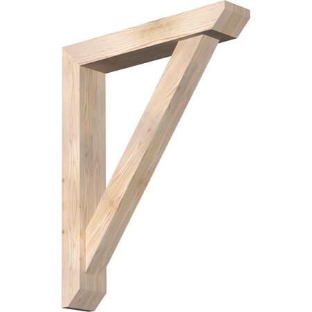 Ekena Millwork Traditional Slat Smooth Bracket w/ Offset Brace, Douglas Fir, 5 1/2"W x 30"D x 38"H BKT0604X30X38TRA06SDF